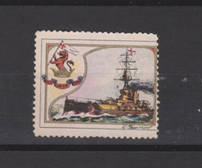 GB/UK/WWI HMS Iron Duke DELANDRE poster timbro/etichetta