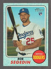 ROB SEGEDIN 2017 Topps Heritage BLUE Parallel RC #538 Rookie Card Dodgers PR /50. rookie card picture