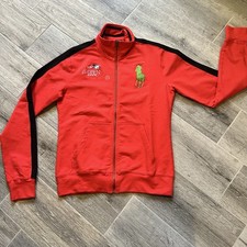 Polo Ralph Lauren US Open 2008 Track Jacket Men XL Red Pony Full Zip NWT