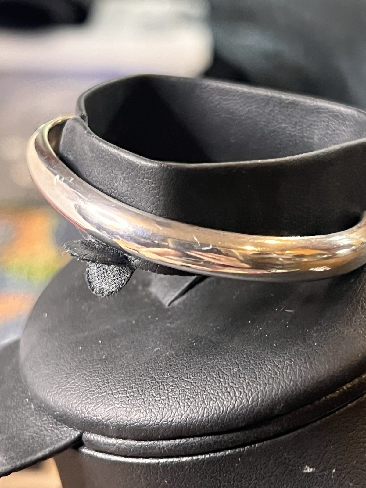 Sterling Native American Signed Cuff Bracelet 65 … - image 4