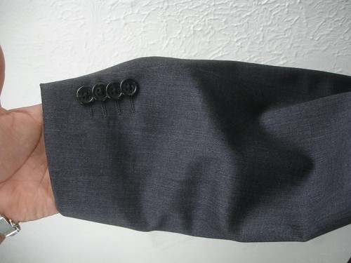 Men's 40R Slim Fit Alfani for Macy's Gray 100% Wool 2-Pc Suit Flat Pants 33 X 31 - Picture 5 of 24