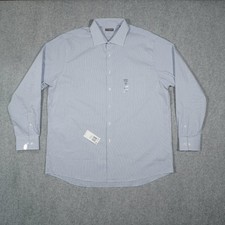 Van Heusen Dress Shirt Men's Blueberry 17 34/35 XL Flex Stretch Regular Fit New