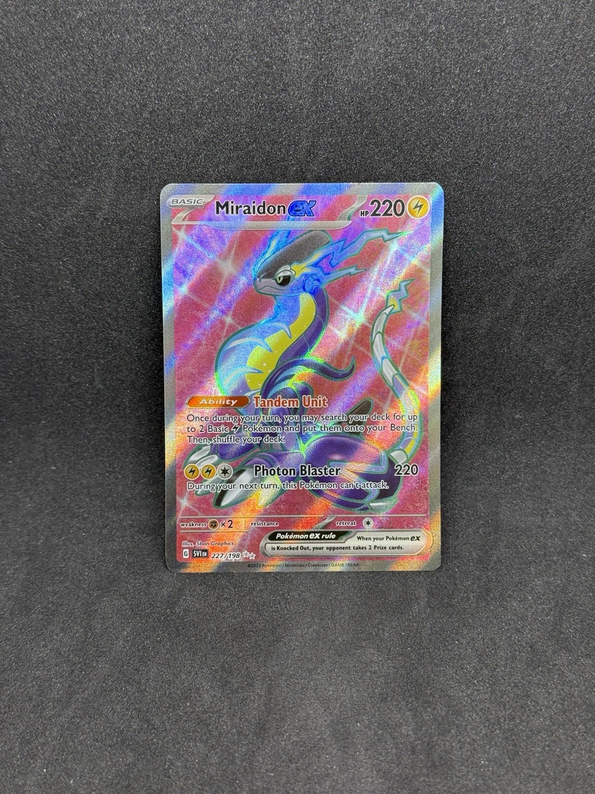 Pokemon Miraidon ex 227/198 Sv01: Scarlet & Violet Holo SVIen - US Seller