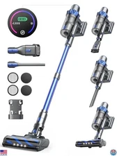 Cordless 40KPA Vacuum Cleaner, 450W Stick & Handheld, 55Mins Runtime, Auto Mode