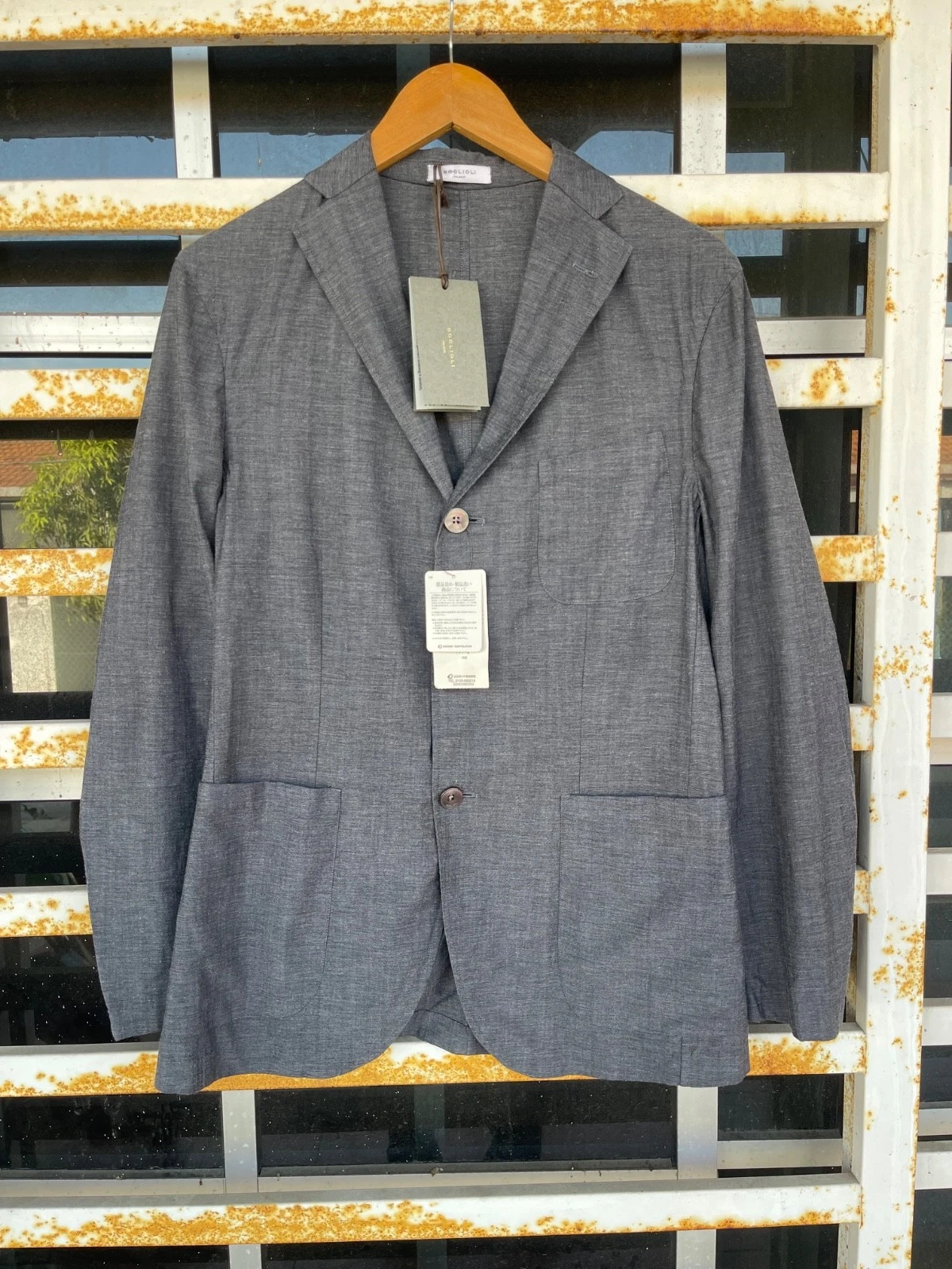 Boglioli k jacket blazer Cotton Sport Mens Sz 44R Grey