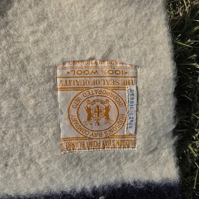 Vintage 4 Point HUDSON BAY Wool Blanket 90 X 72 Striped England
