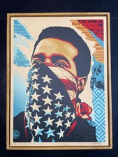 2020 Shepard FAIREY American Rage Silksreen on Wood (framed) 6/6