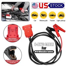 5.9FT Jumper Cables Jump Charger for Milwaukee 18v Battery 8AWG 33A Jump Starter