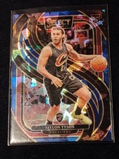 2024-25 Panini Select Premier Level Blue Cracked Ice - #182 Jaylon Tyson (RC)