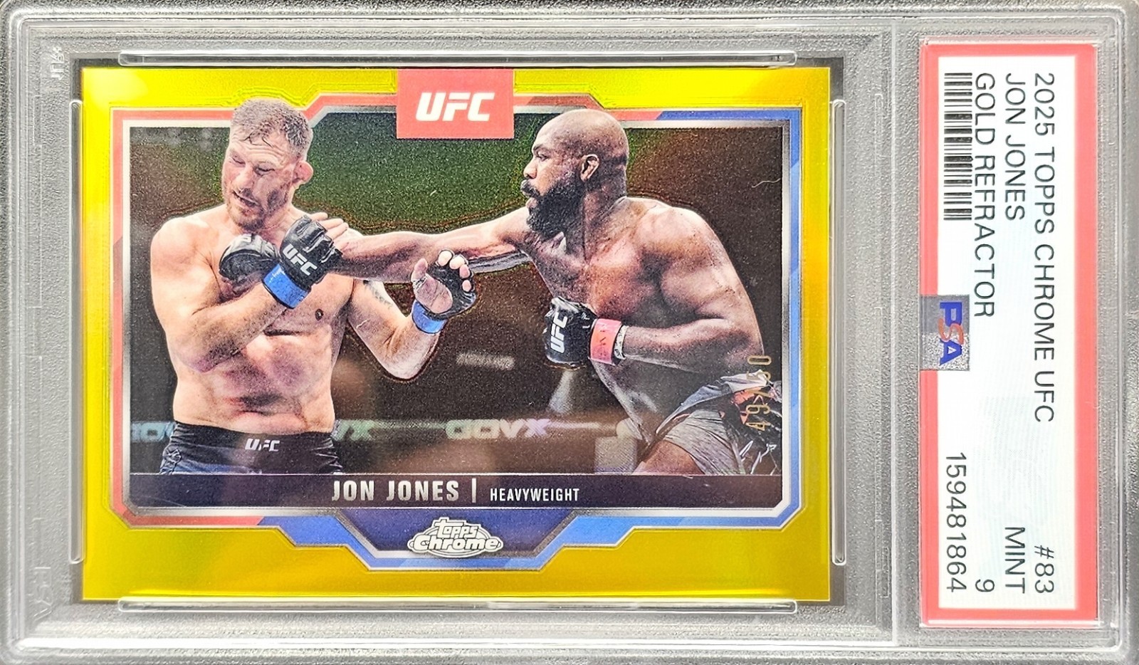 2025 Topps Chrome UFC - Jon Jones #83 TRUE GOLD Refractor /50 Non graded higher!