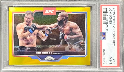 2025 Topps Chrome UFC - Jon Jones #83 TRUE GOLD Refractor /50 Non graded higher!