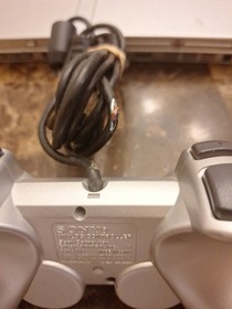 Sony PlayStation 2 Slim PS2 Silver Console SCPH-77001 Controller 5 Games