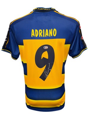 ADRIANO SIGNED PARMA CALCIO 2002/03 HOME SHIRT (ACG CERT AG17329)