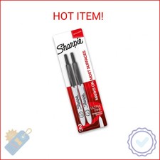 Sharpie Retractable Permanent Markers, Ultra Fine Point, Black, 2 Count