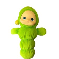Hasbro Playskool Glo Worm Lullaby 2009 Glow Worm 10" Green Soft plush Light Up