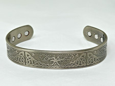 Celtic Tree of Life BioMag Magnetic Therapy Large Size 15mm Wide Cuff Bracelet