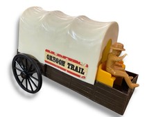 Vintage Processed Plastic Oregon Trail Covered Wagon Toy