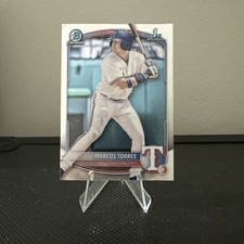 2025 Bowman Baseball-Bowman Chrome Prospect- 1st Bowman - Marcos Torres -Rangers
