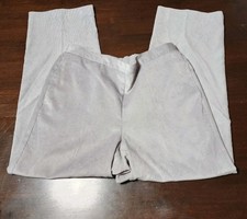 Alfred Dunner Pants Womens Sz 14 Light Gray Comfort Classic Fit Slacks Elastic