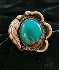 Vtg Navajo Gem Silica Ring Huge 15x18mm 11ct Color Change Sterling Silver Sz 6.5