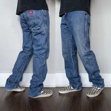 Y2K Baggy Dickies Carpenter Jeans 32x34 Blue