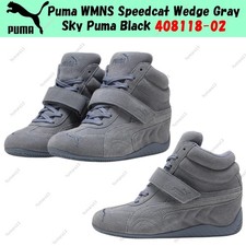 Puma WMNS Speedcat Wedge Gray Sky Puma Black 408118-02 Women's Size