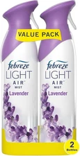 Febreze Light Odor-Fighting Air Freshener, Lavender, 8.8 Fl Oz, 2 Count