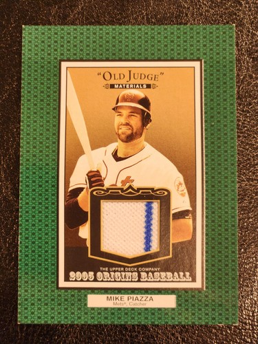2005 Upper Deck Origins Mike Piazza "Old Judge" Materials Jersey Patch #OJ-PI