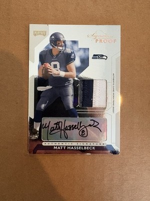 2006 Donruss Playoff - Gold Signature Proof Matt Hasselbeck Patch Auto /8 #40