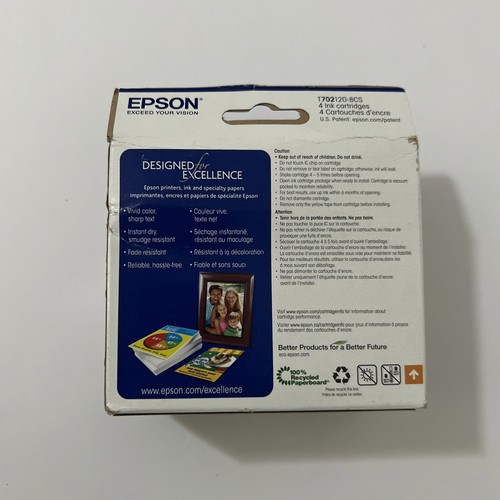 Original Epson 702 Tintenpatronen Schwarz Cyan Gelb Magenta 4er Pack Ablaufdatum 06/2025 - Bild 5 von 7