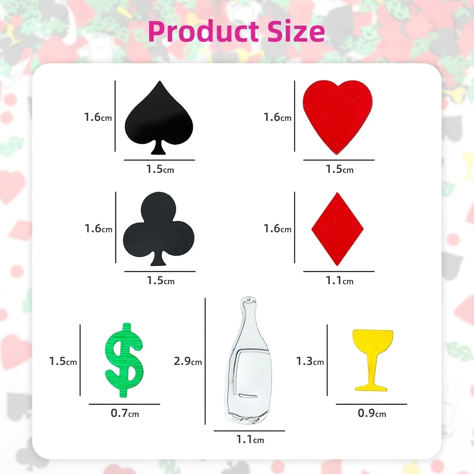 Party Confetti Metallic Heart Confetti - Scattered Confetti Birthday Decoration - Image 2 of 4