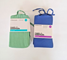 Room Essentials Green King or Blue Standard 2 Pack Pillowcase - New / Sealed