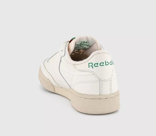 Reebok Club C 1985 Tv Trainers Chalk Paper White Green NEW - Picture 3 of 5