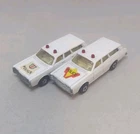 Matchbox Lesney Superfast No55 MERCURY ESTATE X2 lot " SHEILD & CHEVRON" POLICE