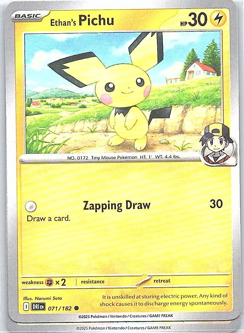 Ethan's Pichu Common SV10: Destined Rivals 071/182 NM