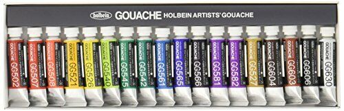 Holbein Artist Gouache Set G704 : 18 x 5ml tubes