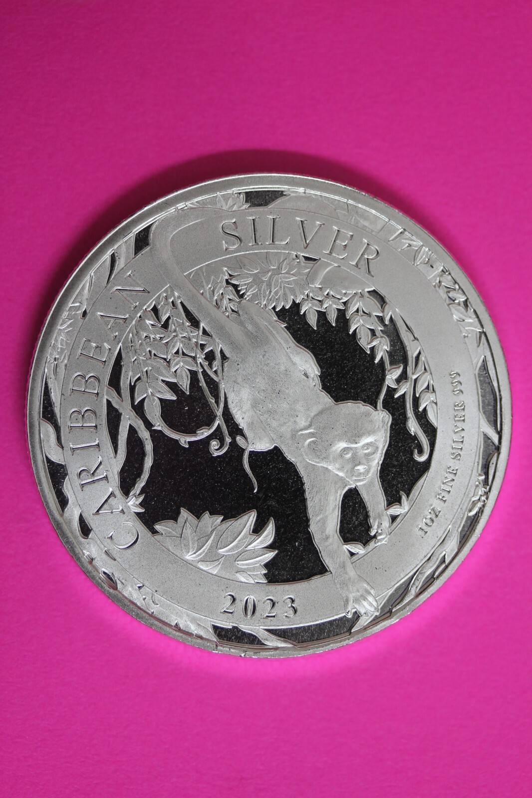 2023 Barbados 1 Oz .999 Fine Silver Gem BU Monkey Coin - $1 Face Value