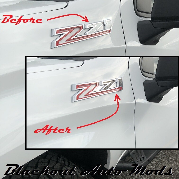 5PCS Matte Black Doors Rear Tahoe Chrome Black Fender Z71 Emblem For 2021+ Tahoe