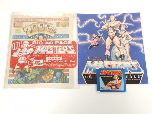 2000AD PROG #414 mit Gratis Geschenk Masters of The Universe STICKERALBUM Panini unbenutzt