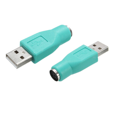 I62 USB 2.0 Stecker auf PS2 PS/2 Buchse Adapter Konverter für PC Maus Tastatur