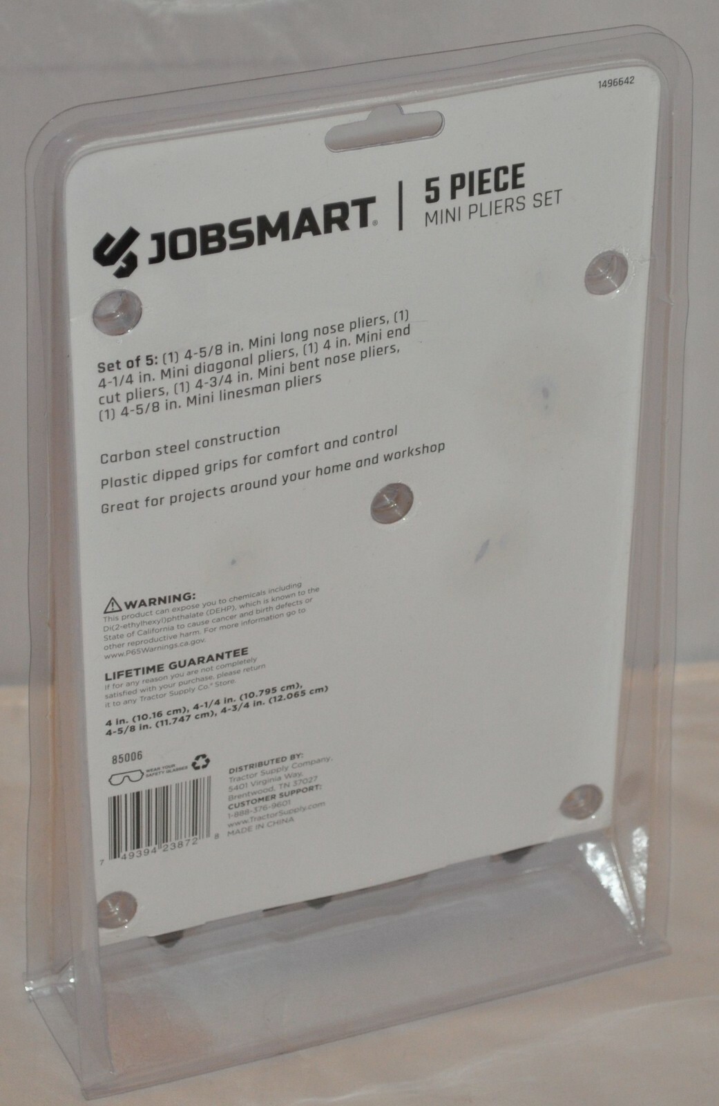 Jobsmart 5 piece Mini Pliers Set Craft Hobby Jewelry Precision Cut Bend