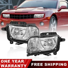OE STYLE LH+RH CLEAR HOUSING HALOGEN HEADLIGHT HEAD LAMPS FOR 10-13 CHEVY CAMARO