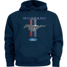 Ford Mustang Hoodie Sweatshirt Mustang Tri-Bar Ford Gifts Mens Clothing