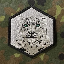 SNOW LEOPARD Embroidered Patch Hook/Loop SNOWY TREKKING HIKING BACKPACKING PDW