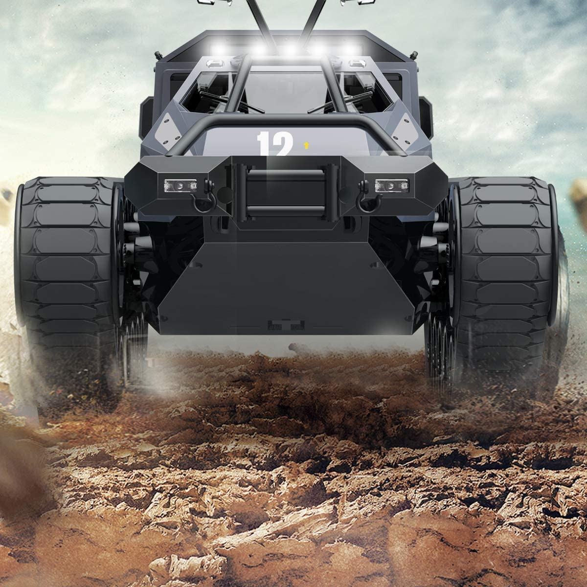 Remote Control Crawler High Speed Tank Off-Road 4WD RC Car 2.4 Ghz RC Army Truck