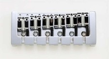 NEW Heavy Duty 6-String Bass Bridge With Side Walls - CHROME