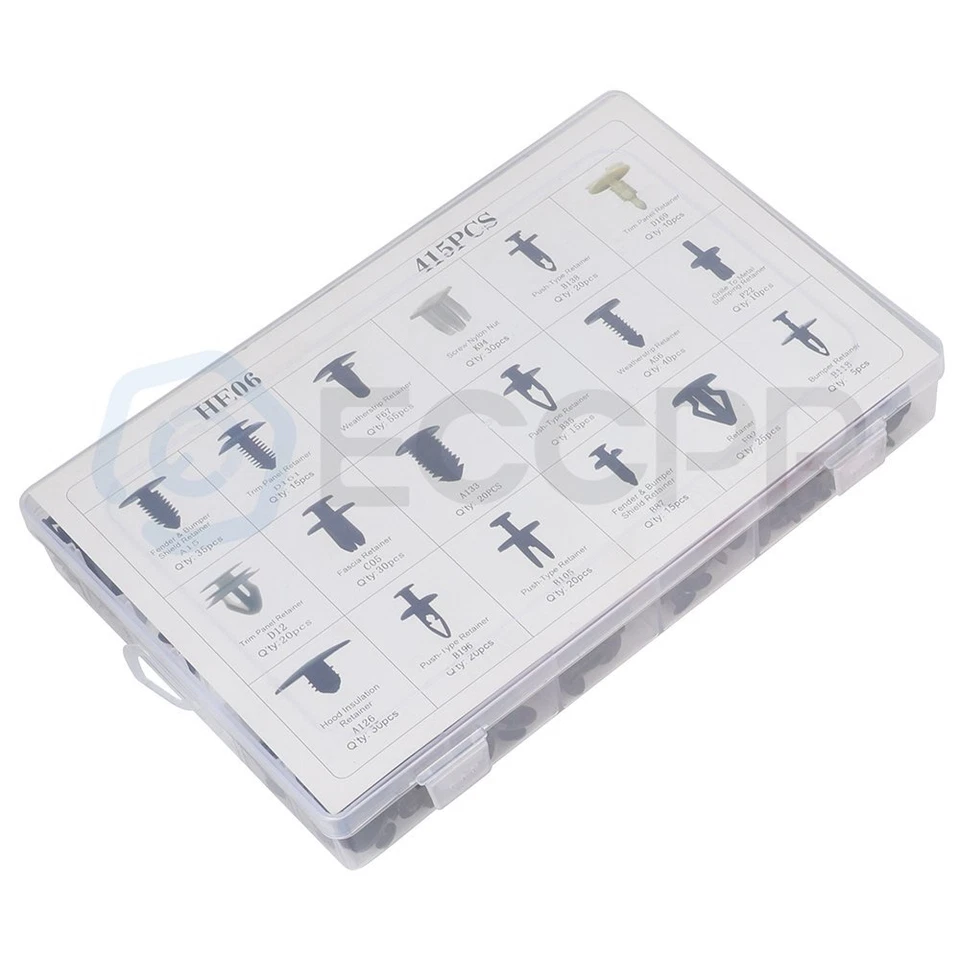 Kit removedor de remaches de empuje para molduras de puerta surtidos de clips de retención de automóvil 456 piezas Foto 3 de 4