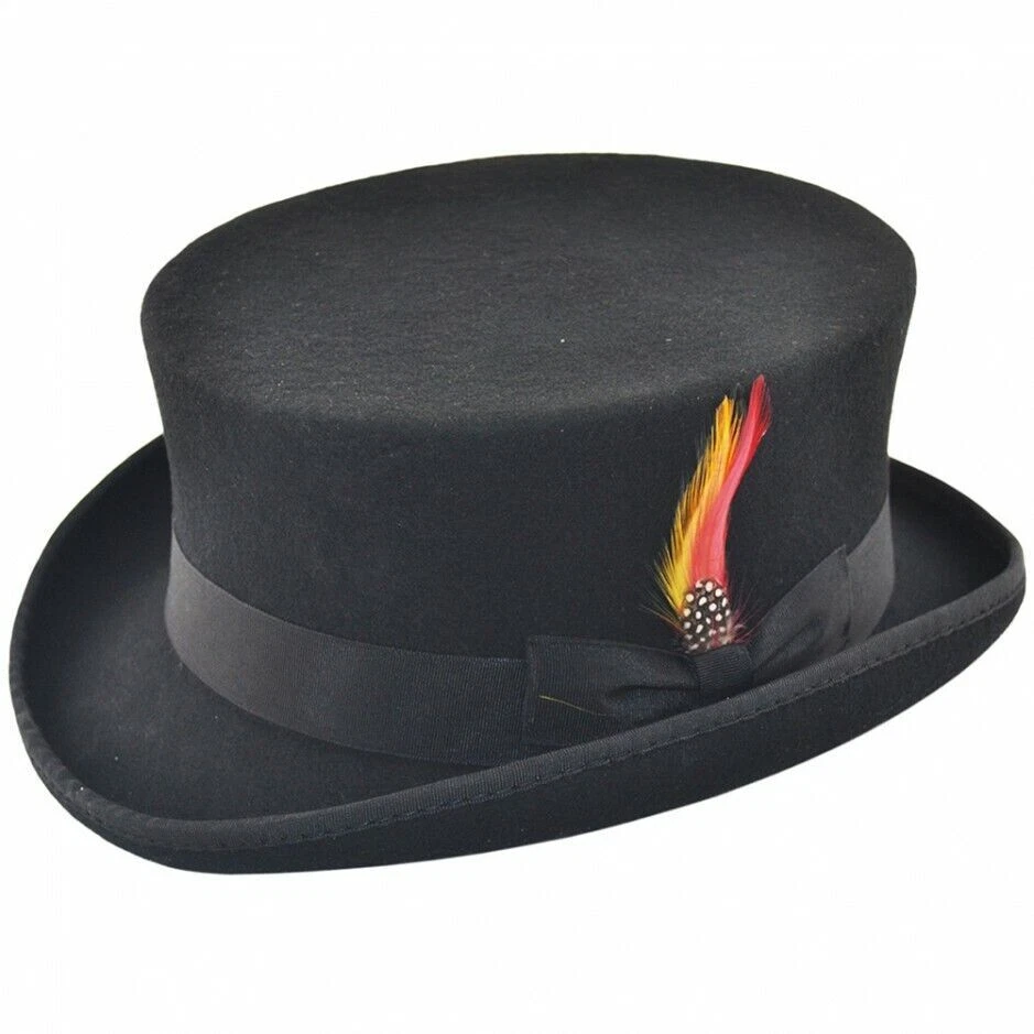 Low/Mid Crown Top Hat - Wool Felt Formal Top Hat - Deadman Dressage Top Hat