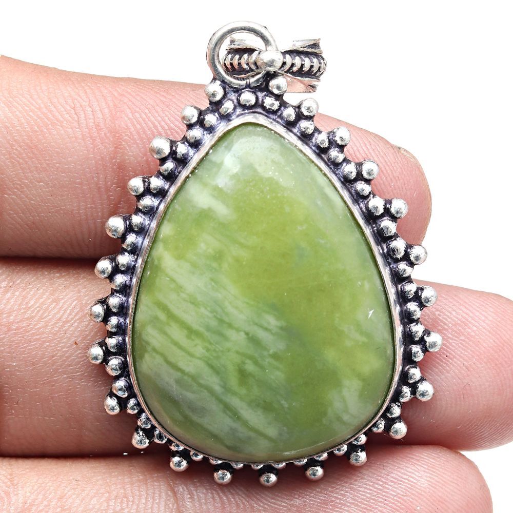 Handmade 925 Silver Vassolite Gemstone Necklace for Women 2 Inch Elegant Gift-image