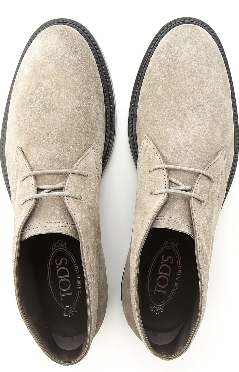 TOD\'S Desert Mens Peat Grey Suede Desert Boots, Size 9 1/2 TOD main image 2